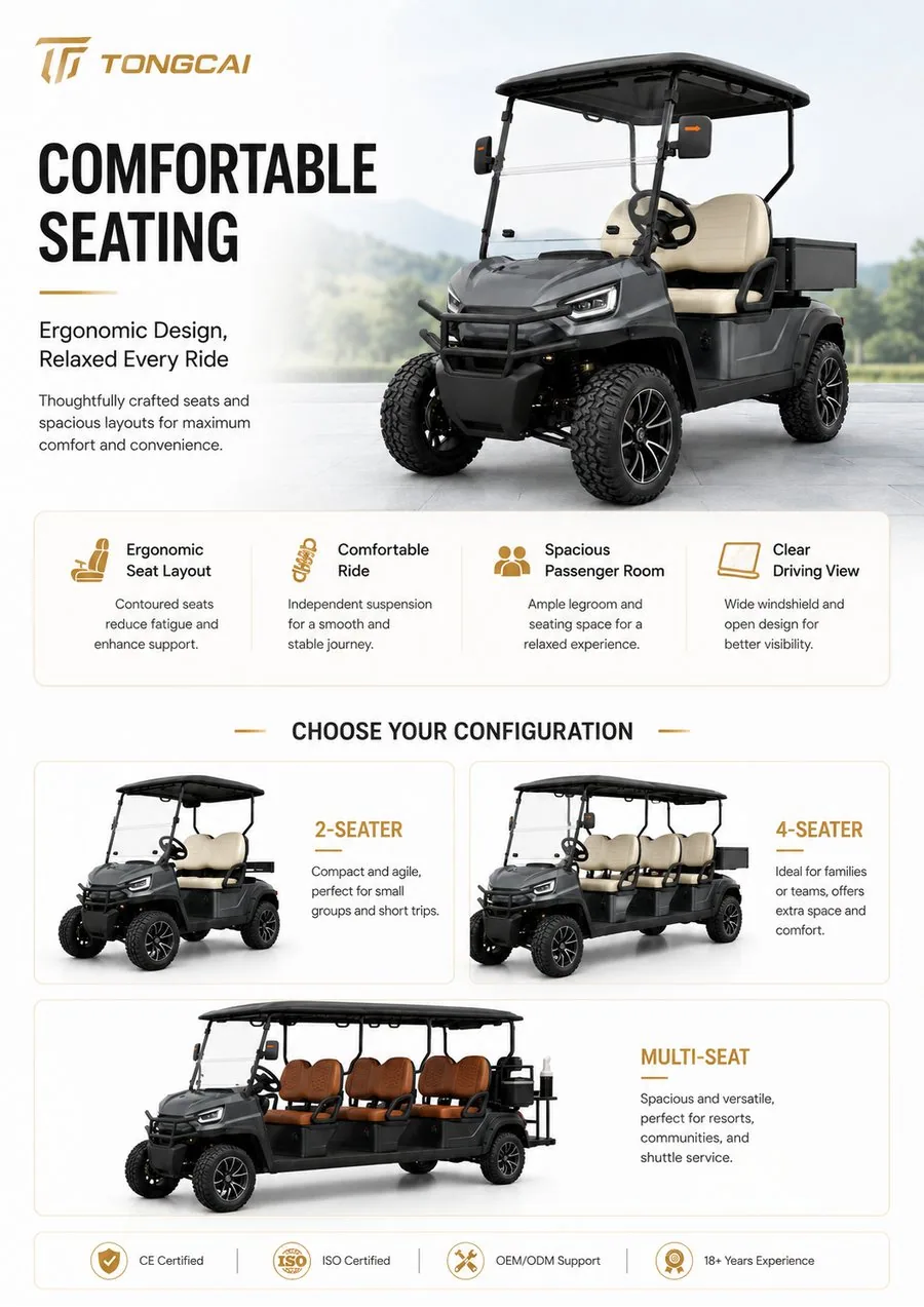 D Model golf cart utility and passenger configuration details