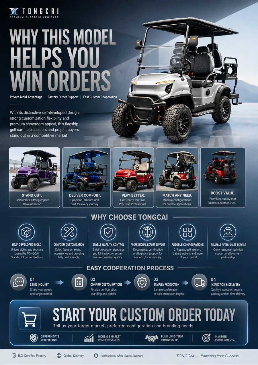 J Model electric golf cart OEM details and key features