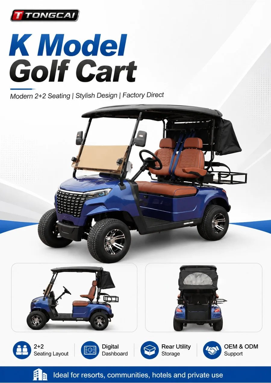 K Model golf cart series overview for dealer orders