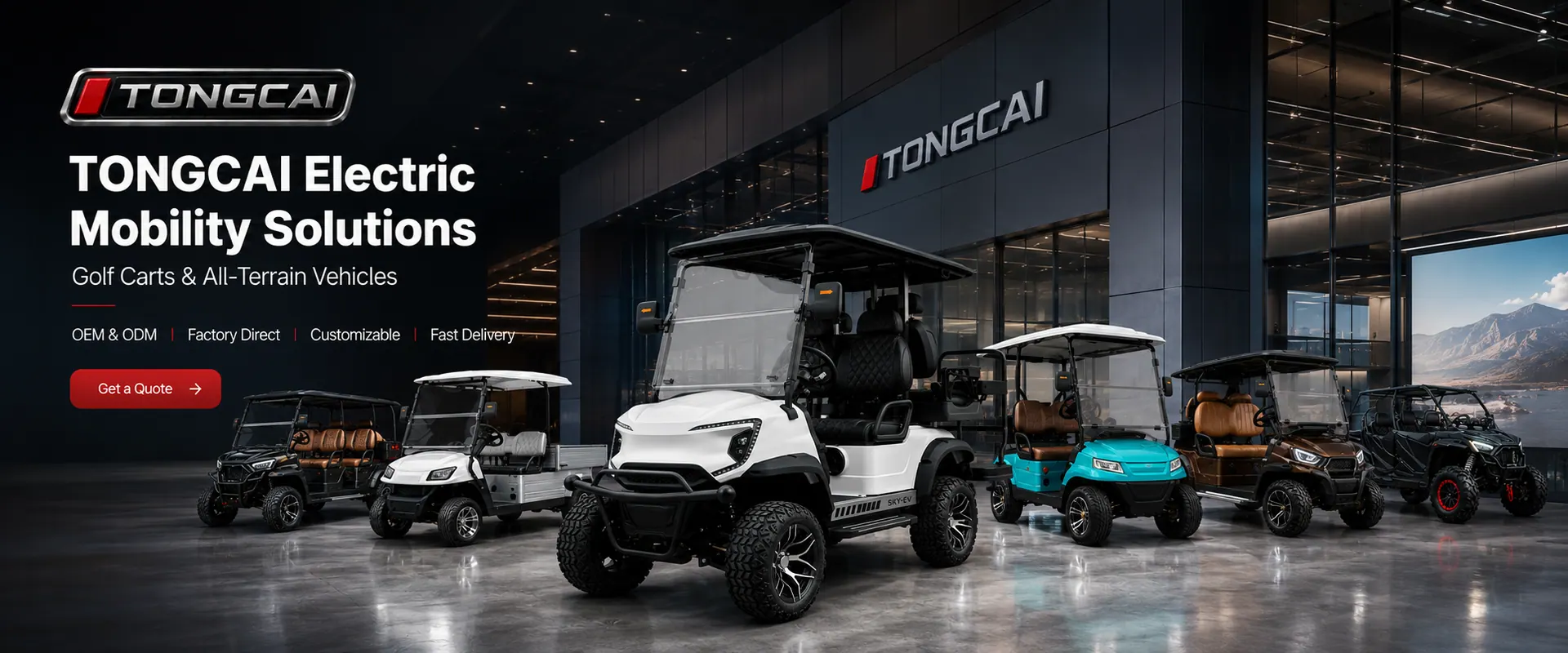 TONGCAI electric golf cart factory and OEM golf cart manufacturing