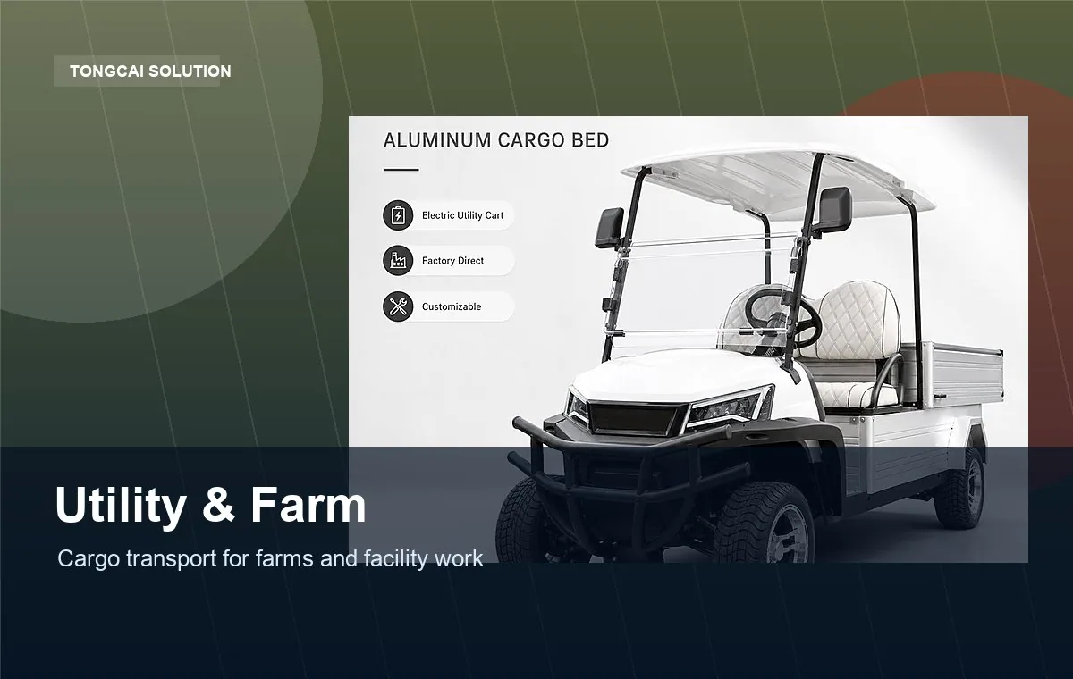 Electric cargo utility cart for farms resorts campuses and maintenance work